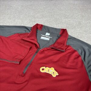 Columbia Cleveland Cavaliers 1/4 Zip Pullover Mens L Red Freeze Degree Onmi Wick
